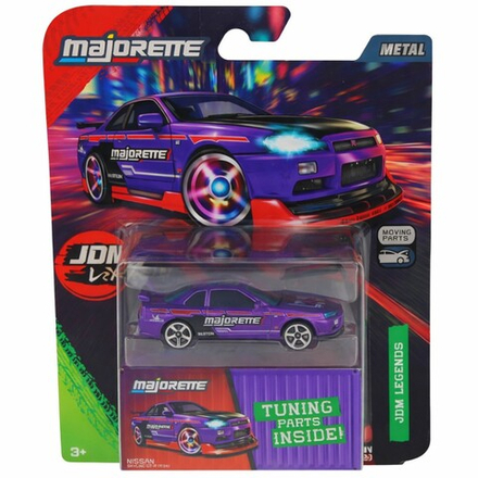 Majorette JDM LEGENDS - Металлическая машина No.7 Nissan Skyline GT-R (R34) 1:64 4101001
