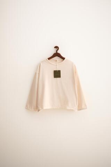 ZARA ZARA TIMELESS - ОДНОТОННАЯ ФУТБОЛКА, БЕЖЕВЫЙ