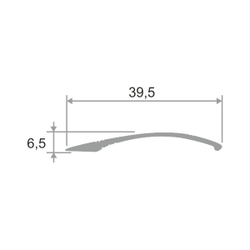 Алюминиевый порог для пола ПО-39х6 2700 мм