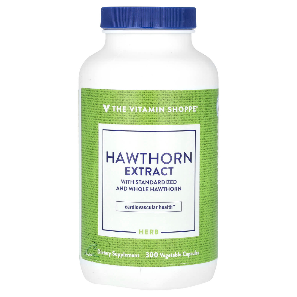 The Vitamin Shoppe, экстракт боярышника, 300 вегетарианских капсул