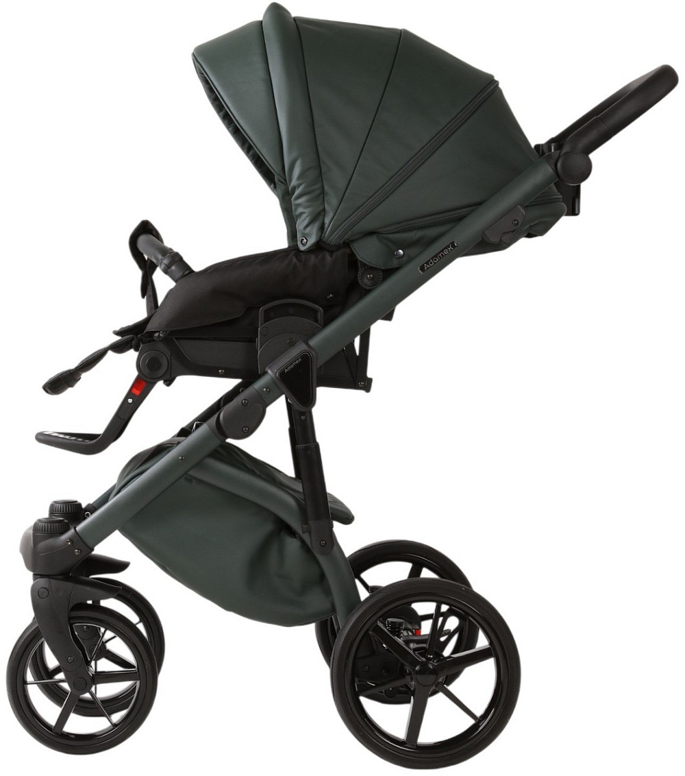 Детская коляска Adamex Chantal Pro Natura 3 в 1 CN-12-FOREST (Т. ЗЕЛЕНАЯ КОЖА)