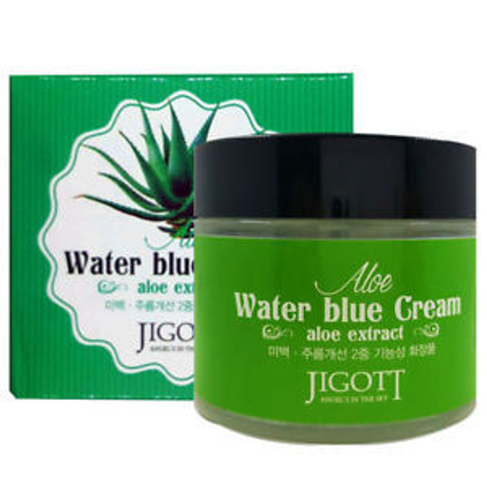 Jigott. Увлажняющий крем для лица с экстрактом алоэ Aloe Water Blue Cream