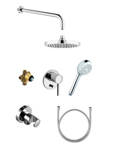 Душевая система Kludi Bozz 386300576  7в1 встроенная