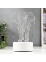 Светильник «Слон» LED белый от сети 9.5×12.5×19 см RISALUX