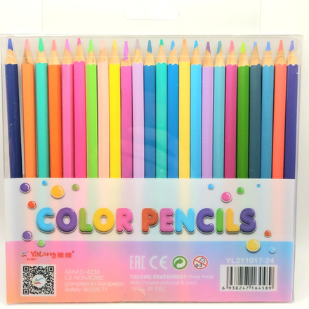 Цветные карандаши Yalong 24 шт