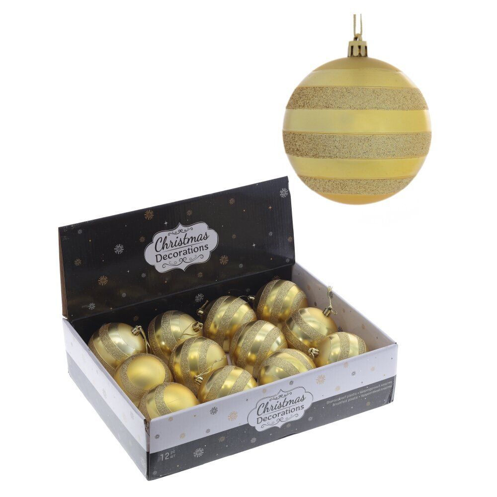 GAEM Набор из 12шт Украшение новогоднее "Шар", D 8 см, L35 W27 H8,5 см