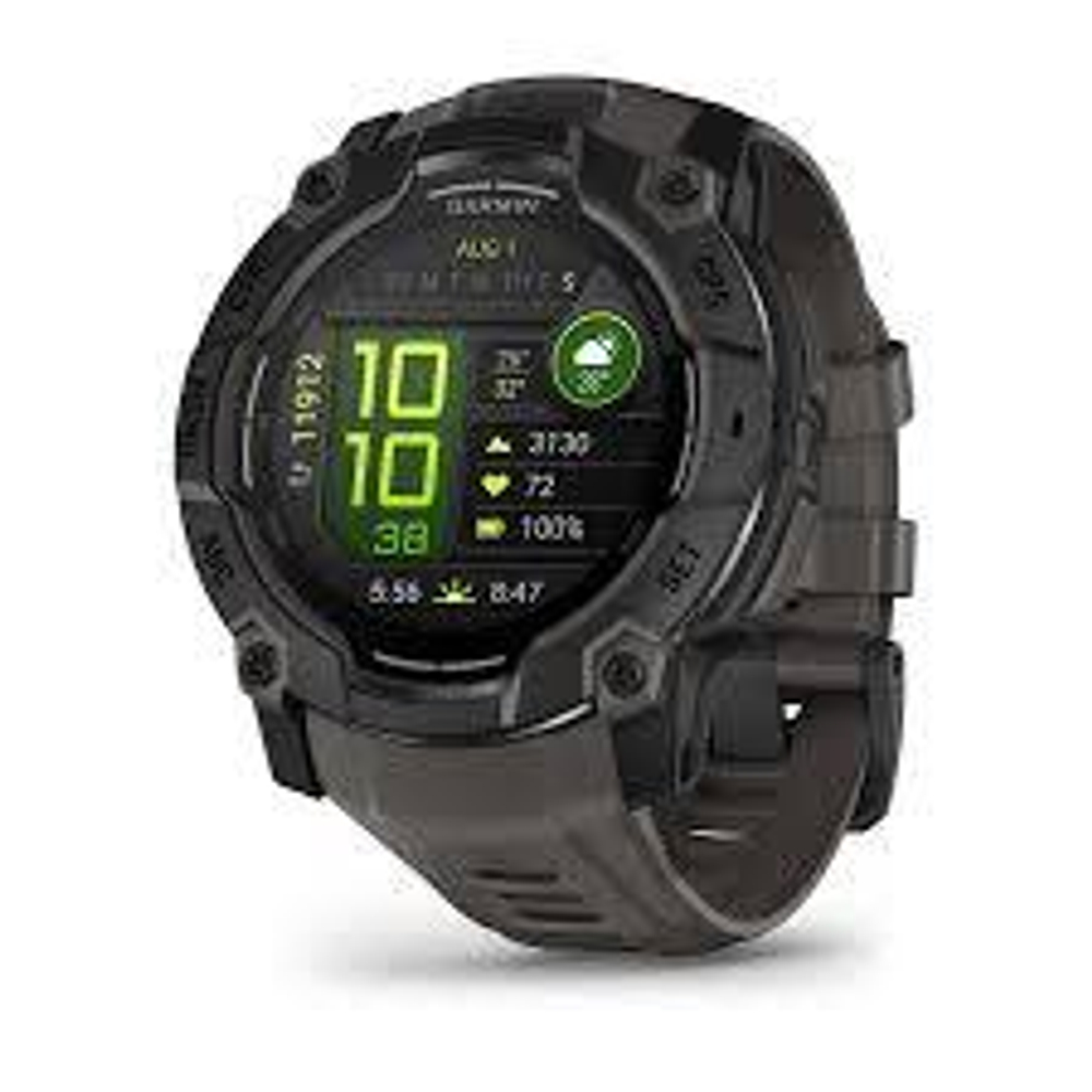 Смарт-часы INSTINCT 3, AMOLED, 50 mm, Black with Charcoal, черный силиконовый браслет, 010-03020-00