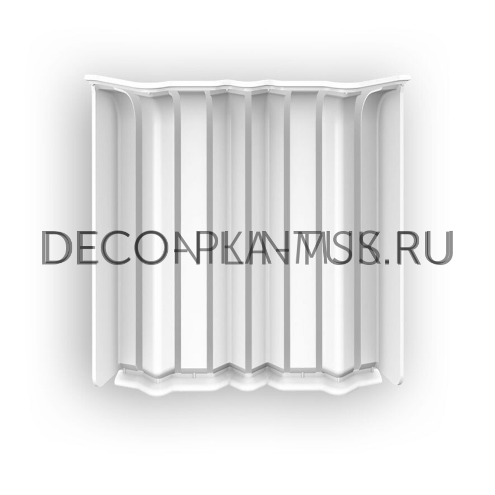 Накладки Дюра Округлый 80мм - 001 Белый (в наборе 2 вн, 2нар, 2соед, 2загл)