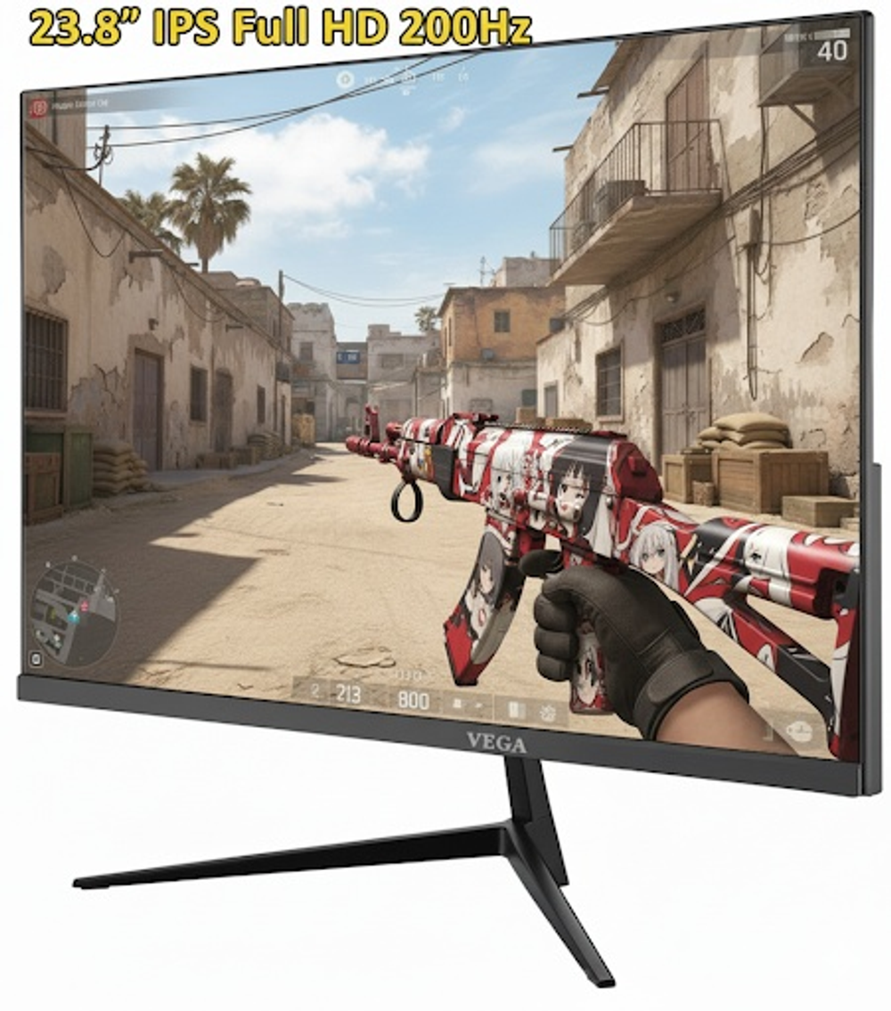 Монитор 23.8" VEGA VHF238-200CA черный