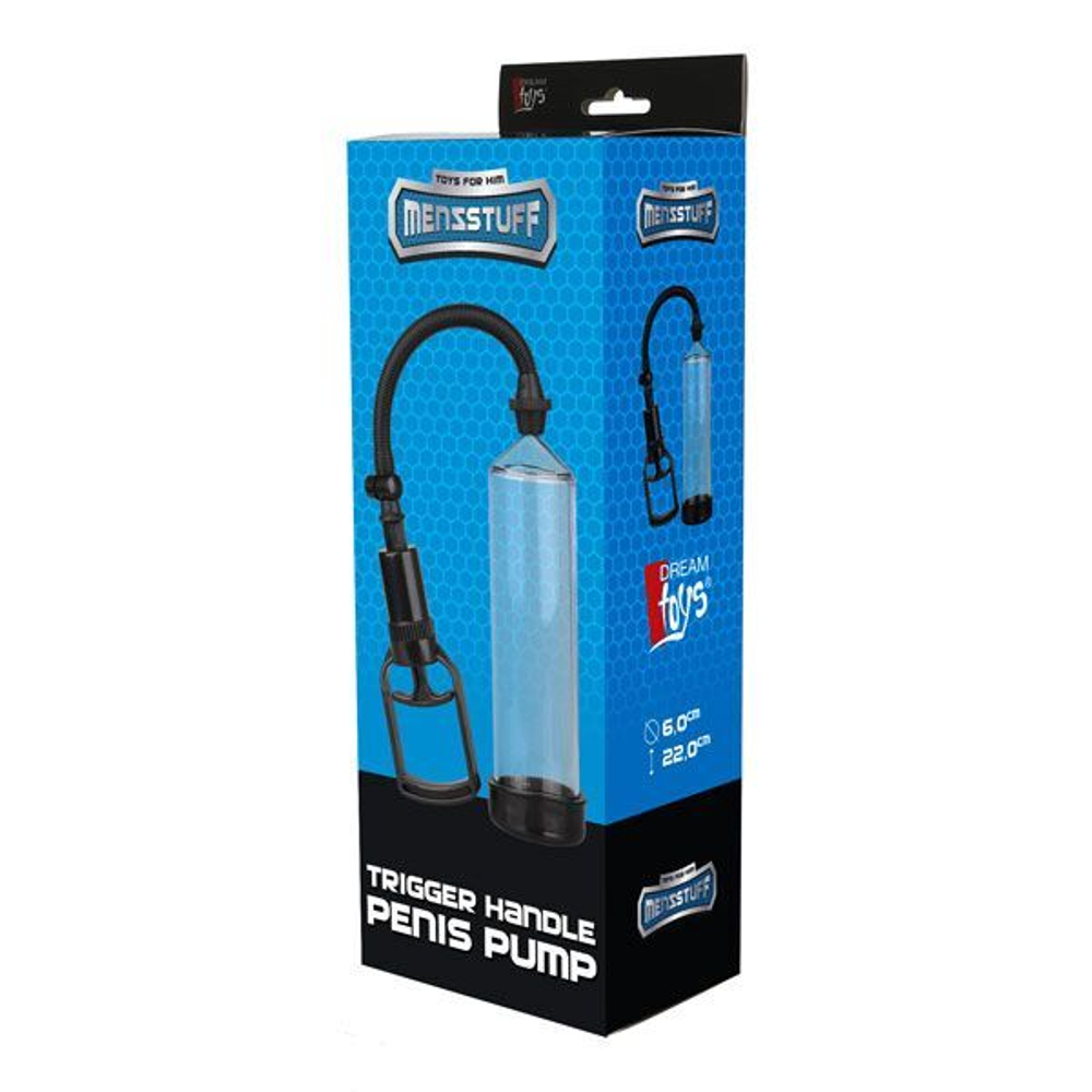 Прозрачная вакуумная помпа Trigger Handle Penis Pump (Цвет: прозрачный)