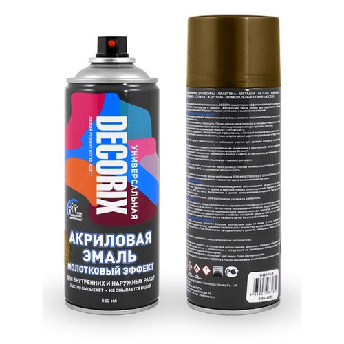 Эмаль аэроз. DECORIX акрил.  молотковая бронза 520мл  0104-02 DX