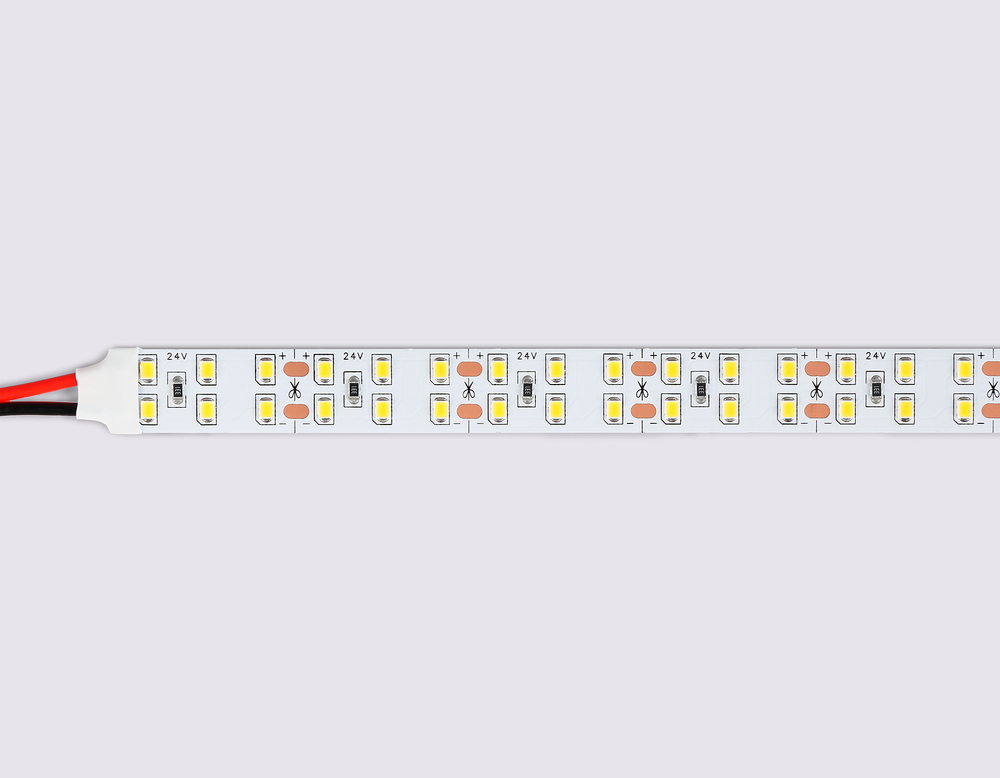 GS3601 2835 204Led/ 20W m/ 24V IP20 3000K/ 5000*14*1.2mm (2 конт.)