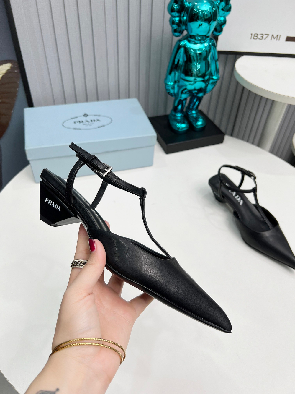 Prada Satin Slingback Pumps