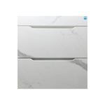 Тумба Модерн 70, напольная, 2 ящика, мрамор белый