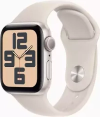 Apple Watch SE 2 (2023), 40 мм, Умные часы Корпус из алюминия цвета Сияющая звезда, спортивный ремешок Сияющая звезда (MR9U3)