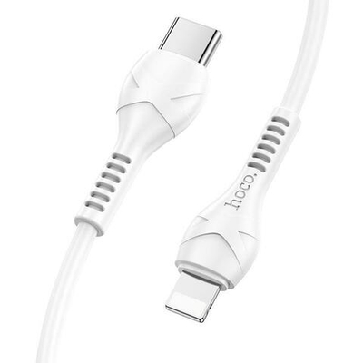 Кабель Hoco X84 PD20W Solid cable (Type-C) на (Lighting) 100 см 2.4A  силикон (белый)