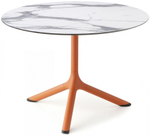 Столик ламинированный кофейный Scab Design Tripe, терракотовый, белый мрамор Каррара