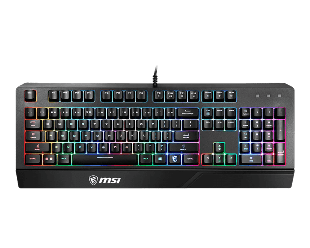 Игровая Клавиатура MSI Vigor GK20 RU, 108 клавиш, RGB SHOW,  кабель 1,8м, USB2.0