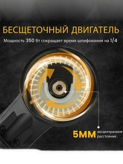 HYVST ks-05-150-2.5(ход 2.5мм) новейший стиль подключаемый многофункциональный Электрическая эксцентриковая бесщеточная шлифмашинка