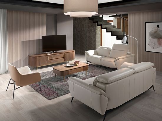 Кресло 5099/A226 с обивкой из ткани и экокожи Испания 