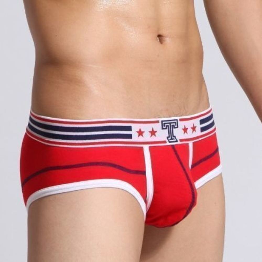 Мужские трусы брифы красные TOOT Sport Binder Brief Red