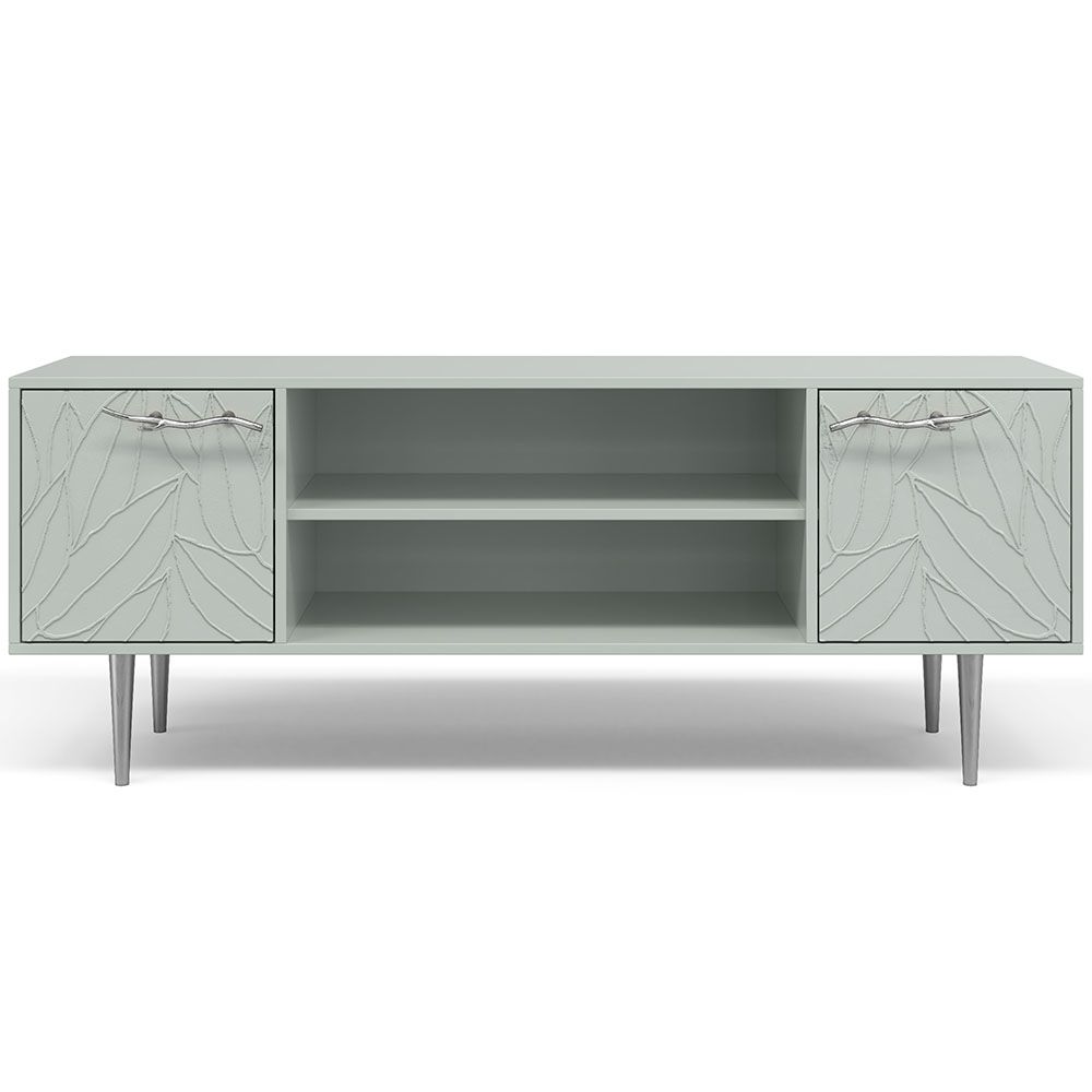 Тумба под ТВ Арт Колор leaves 155см Стайл Сильвер Серый дым
