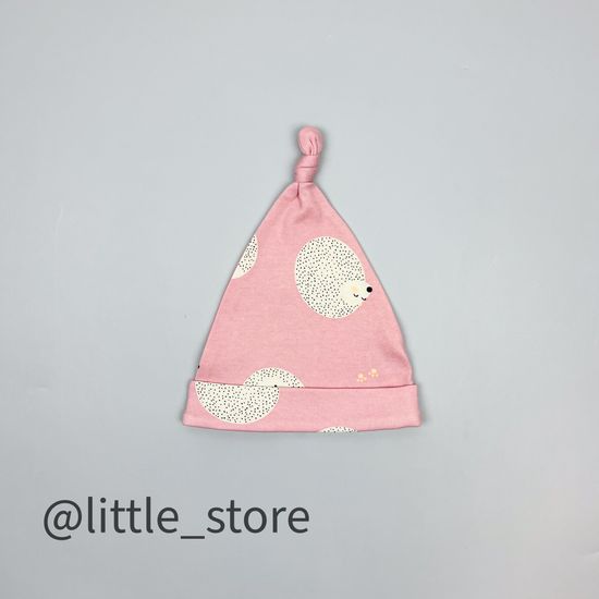 Шапочка однослойная "Ежики" розовый жемчуг