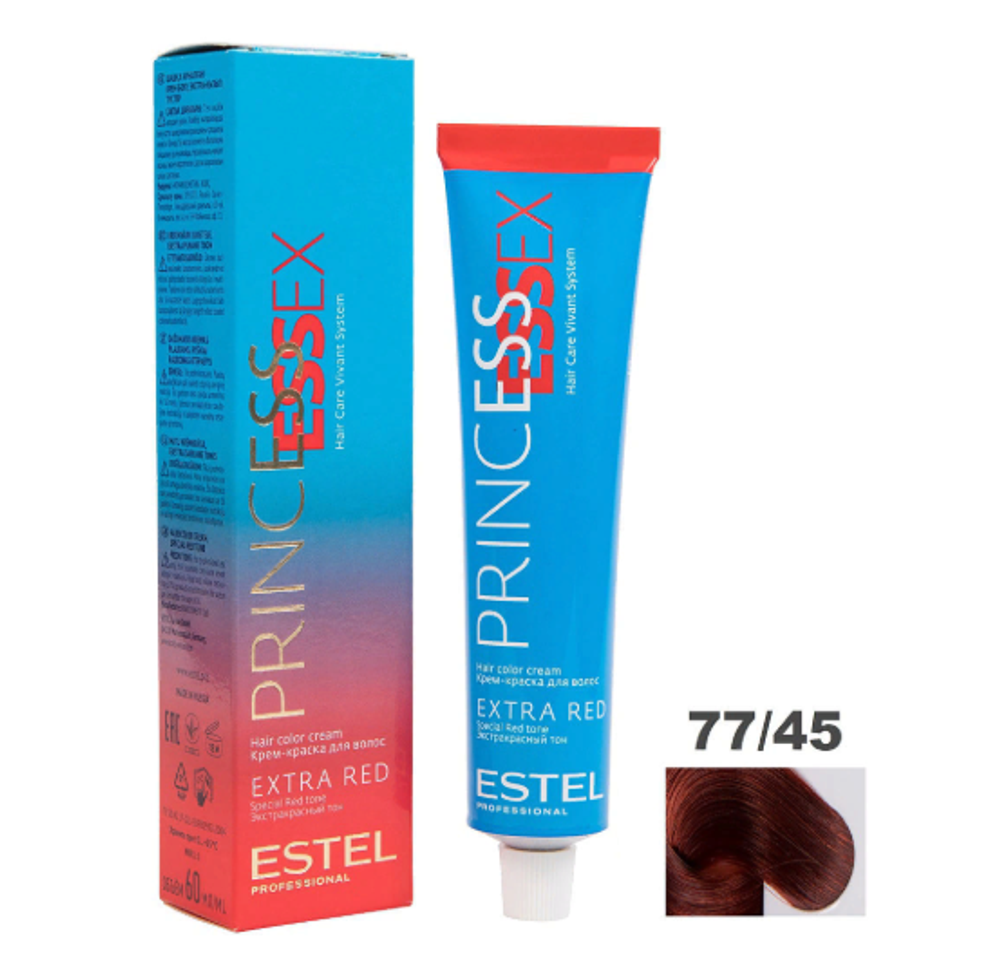 Estel Крем-краска для волос Princess Essex, тон №77/45, Чувственная мамба