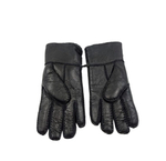 Мужские Перчатки Прямые Ugg Черные Кожаные (01)