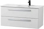 Тумба с раковиной Cezares ECO-CER-N 100 ECO-CER-N-1000-2C-SO-BL белая глянцевая левая/правая