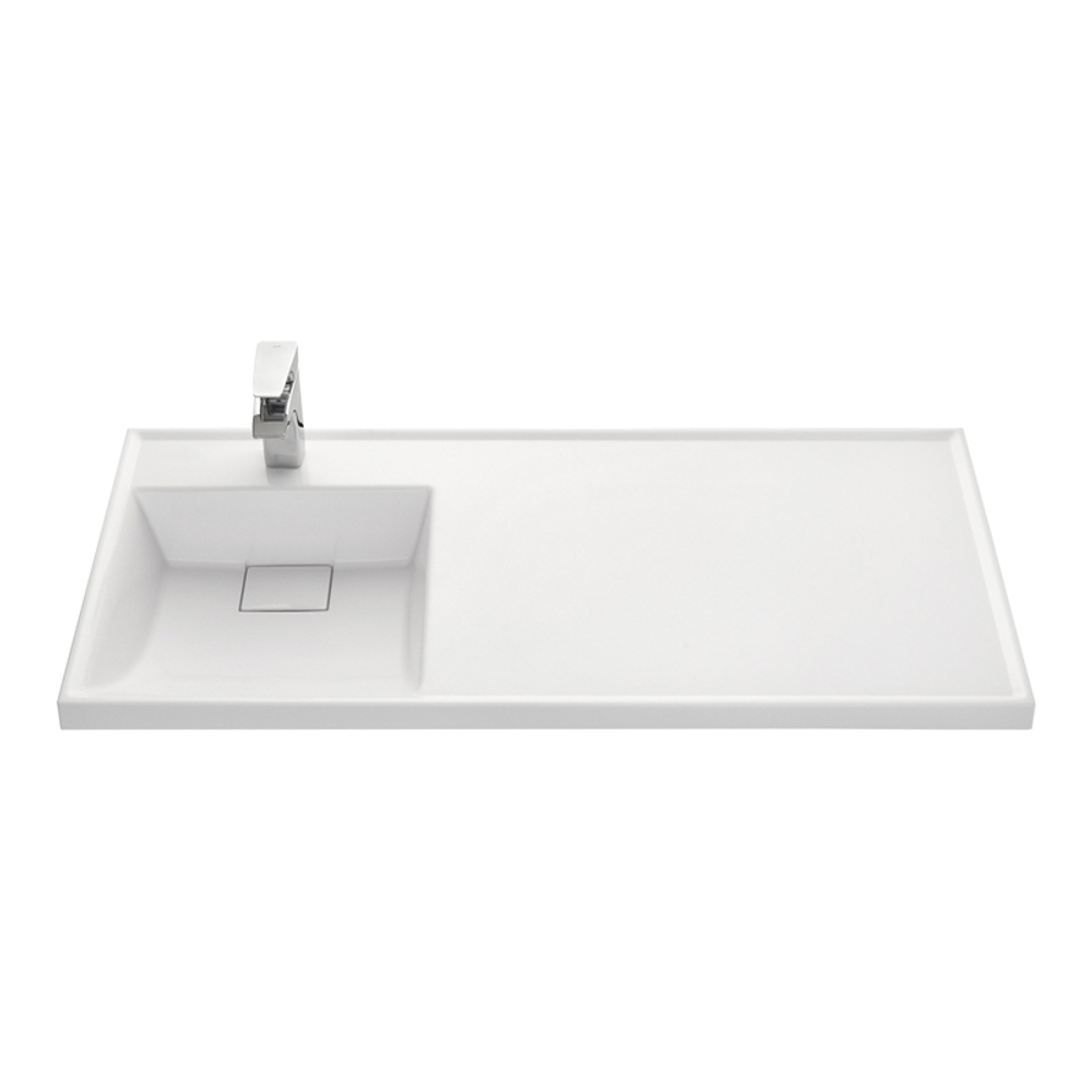 Раковина Акватон Лондри 105 см, 1A72833KLH01L, искусственный камень, белый левая купить