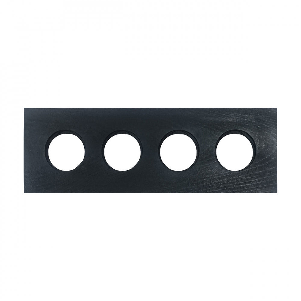 Рамка 4-х постовая, скрытый монтаж, Шедель Форест, дерево, цвет угольно-черный BF7-640-119