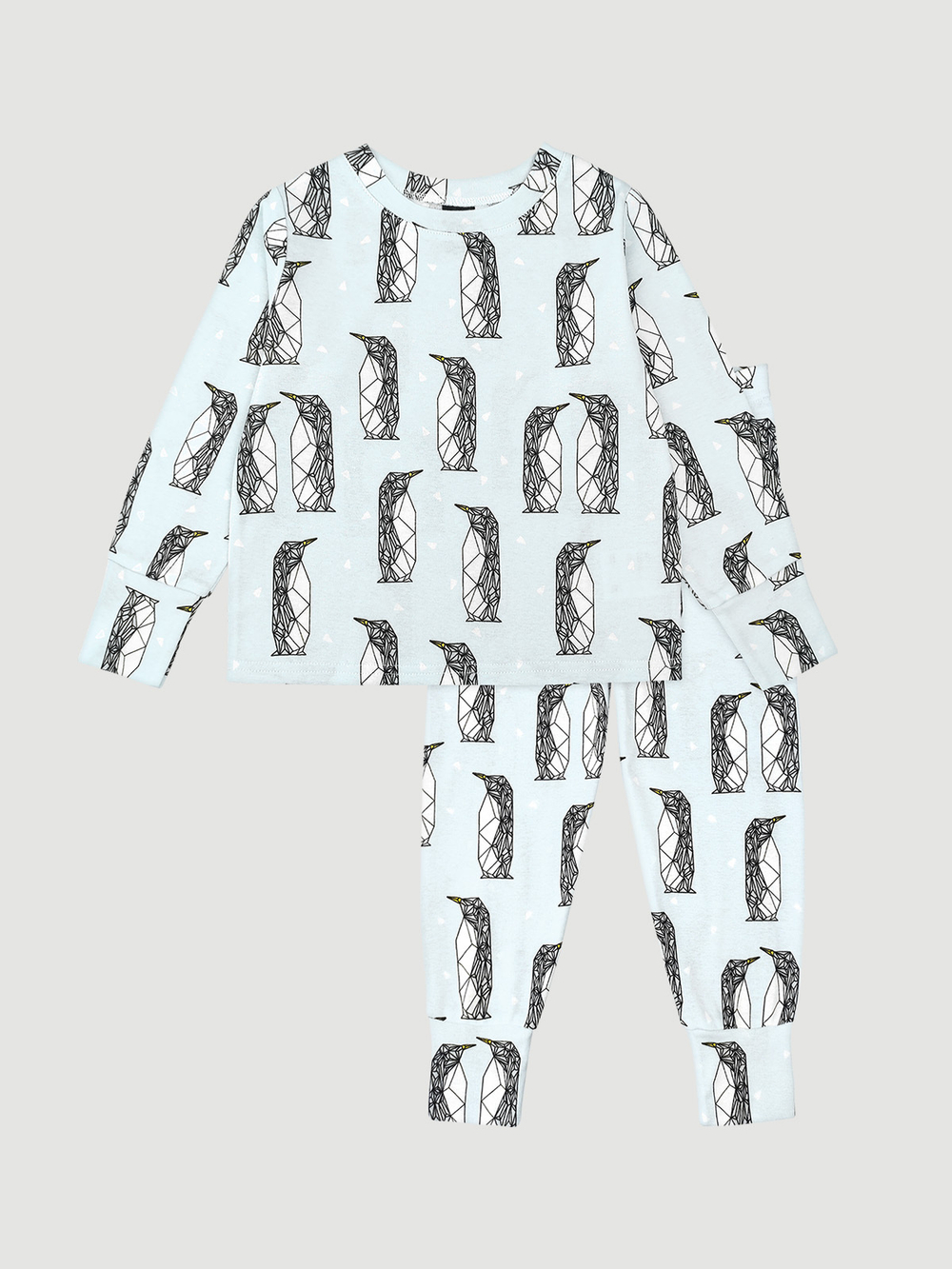 Пижама Mjölk Пингвины, на манжетах