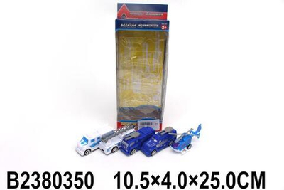 Набор транспорта 5шт, коробка 355-1