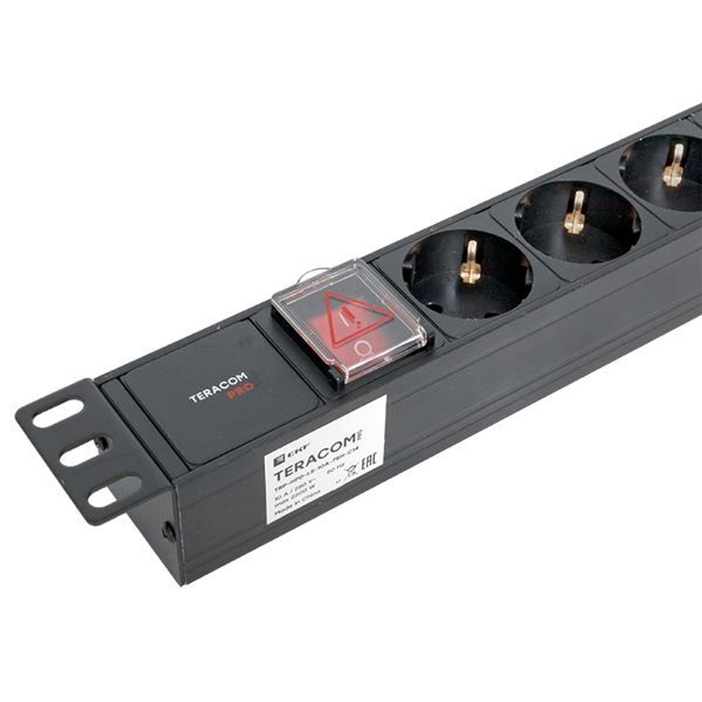 Блок розеток 19", 7 розеток EKF TRP-HPD-LS-10A-7SH-C14