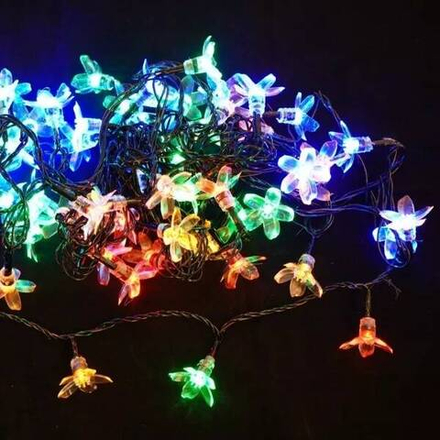 Электрогирлянда-нить цветок внутренняя 8м 80LED,разноцветный D808-FLOWERM