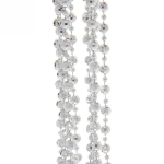 Бусы на елку 2,5м «Шарик Дискобол» d-5мм, Серебро