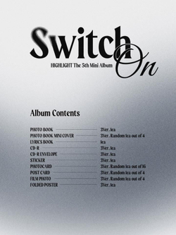 Альбом HIGHLIGHT - SWITCH ON 5th Mini Album RANDOM Version