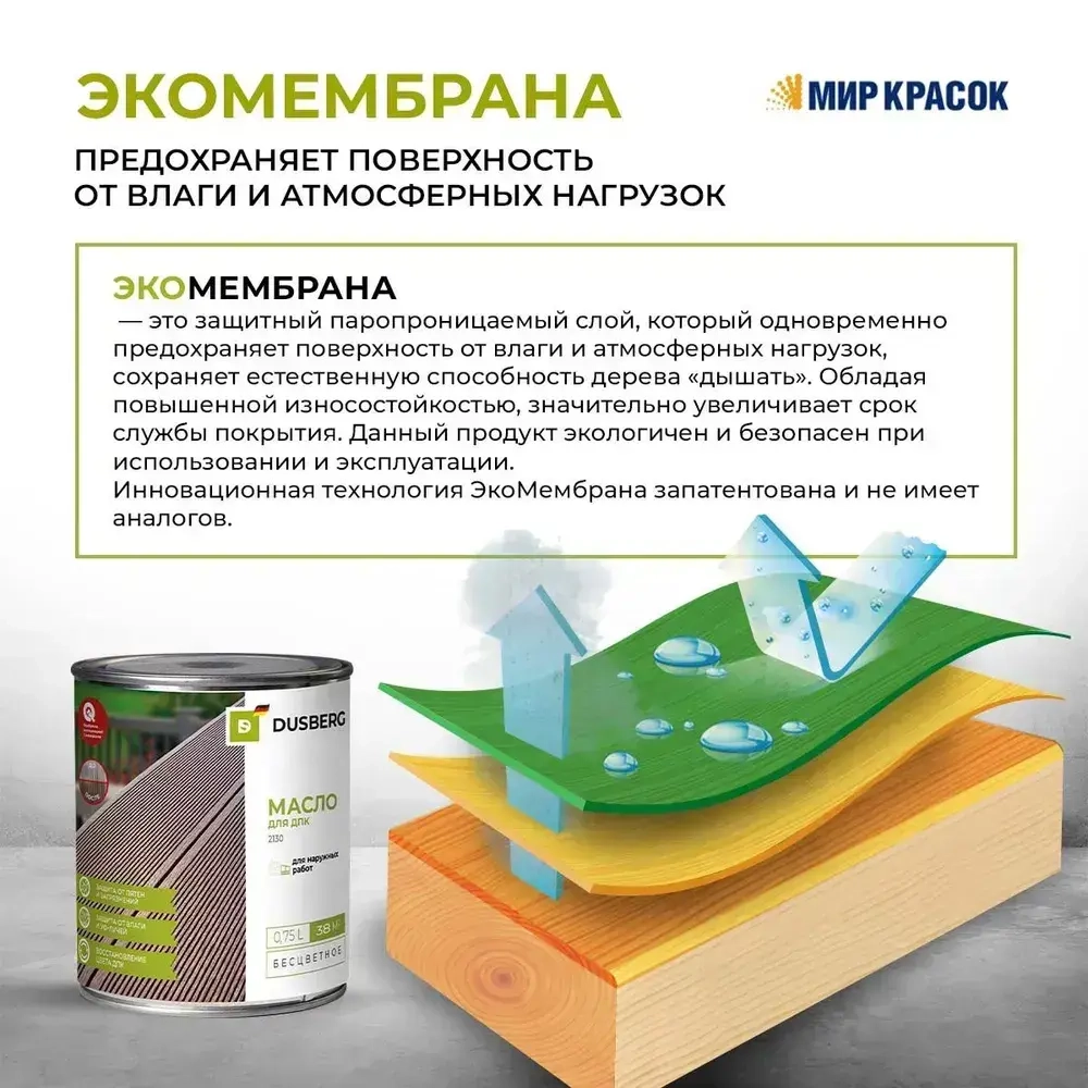 DUSBERG масло для древесно-полимерного композита 2130, бесцветный (0,75л)