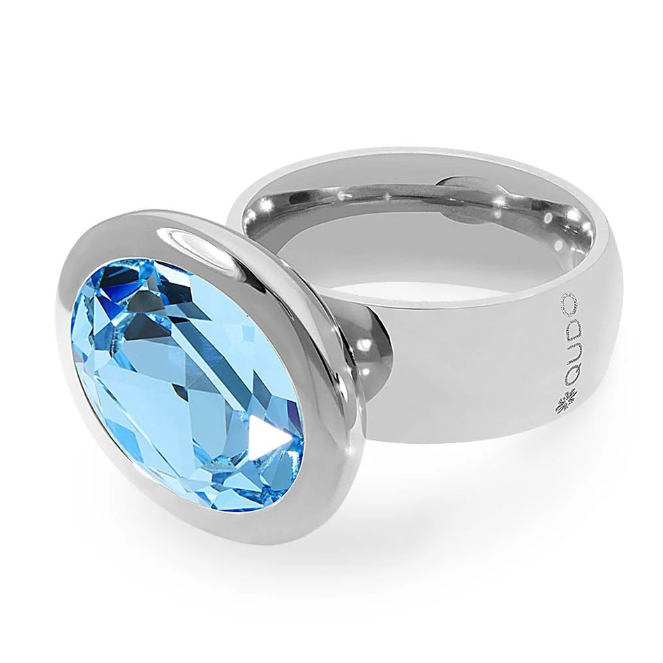 Кольцо Qudo TIVOLA big S aquamarine 17.8 мм 632003/17.8 BL/S