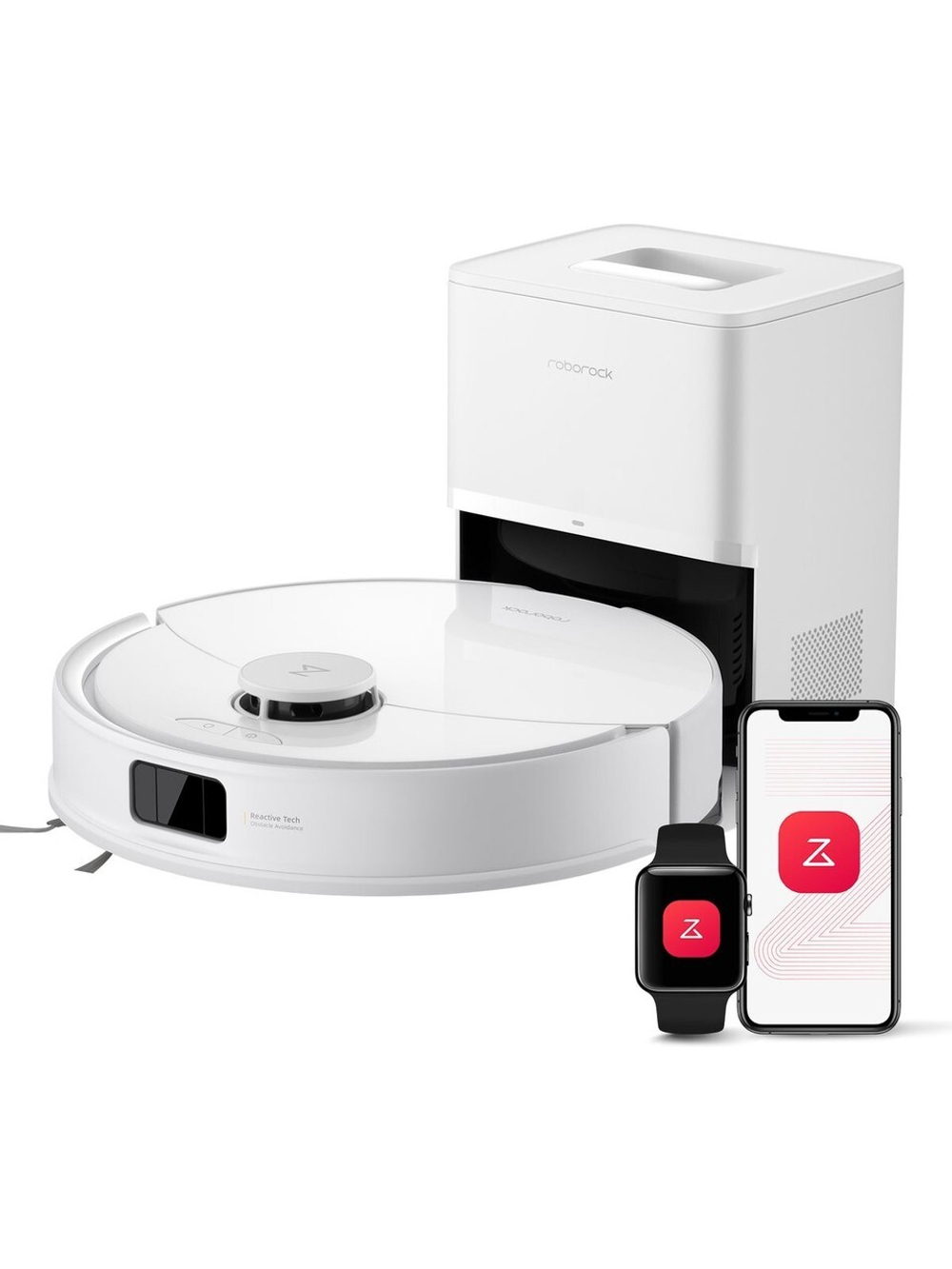 Робот-пылесос Roborock Q8 Max Pro Plus White (Ru), со станцией самоочистки