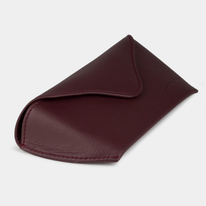 Футляр для очков Soleil Easy из натуральной кожи теленка бордового цвета