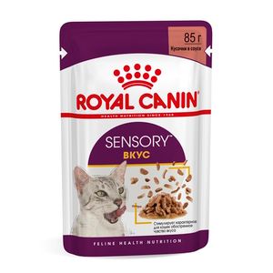 Консервированный полнорационный корм для взрослых кошек, Royal Canin Sensory taste, (в соусе)