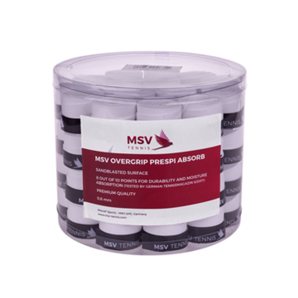 Овергрип MSV Overgrip Prespi Absorb, white,  60шт/уп