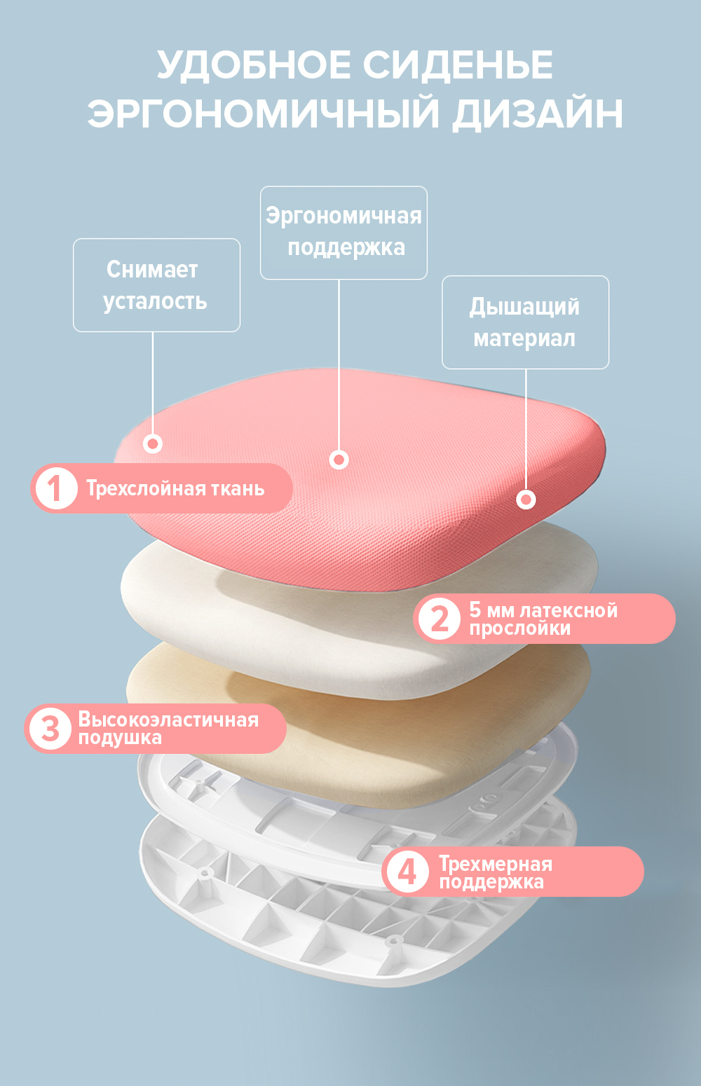 Детское кресло Everprof Kids 102 Ткань Розовый