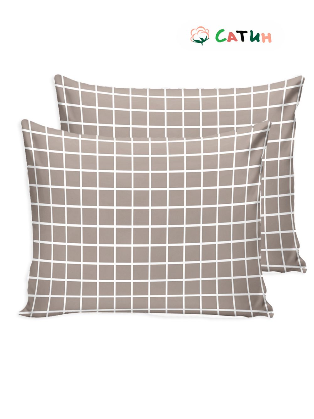 Постельное белье Milky Garden "Мэри (сатин)/Мэри (компаньон)" евро Наволочка 50х70 см 2 шт Простынь 240х215 см Пододеяльник 200х215 см