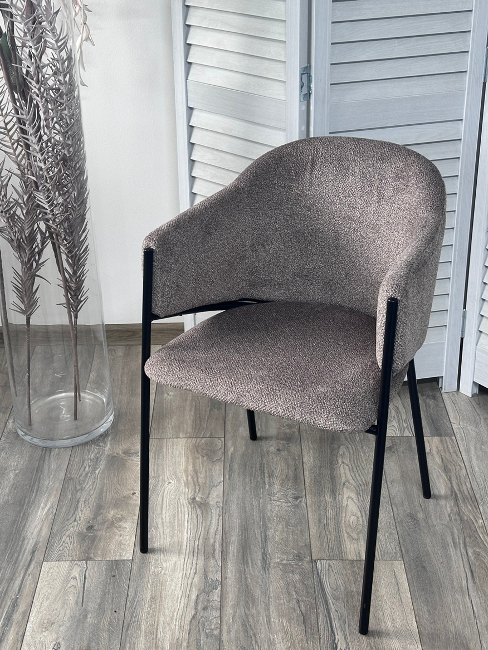 Стул М-City DISAUR Дилл, Lana 30 Коричневый, ткань, Черный каркас