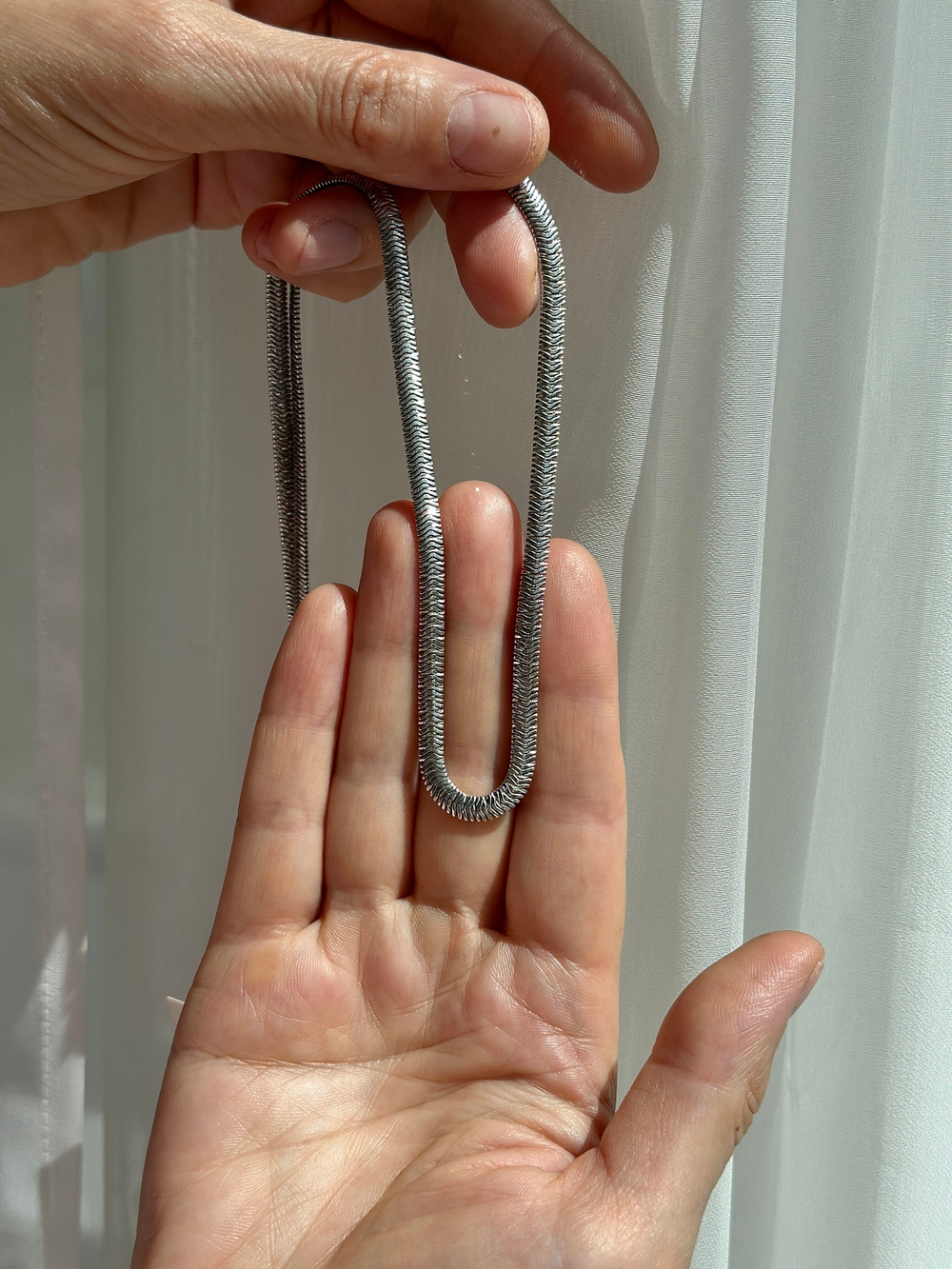 2155R040L50 Цепь змейка плоская с насечкой С-40 Д-50 ())