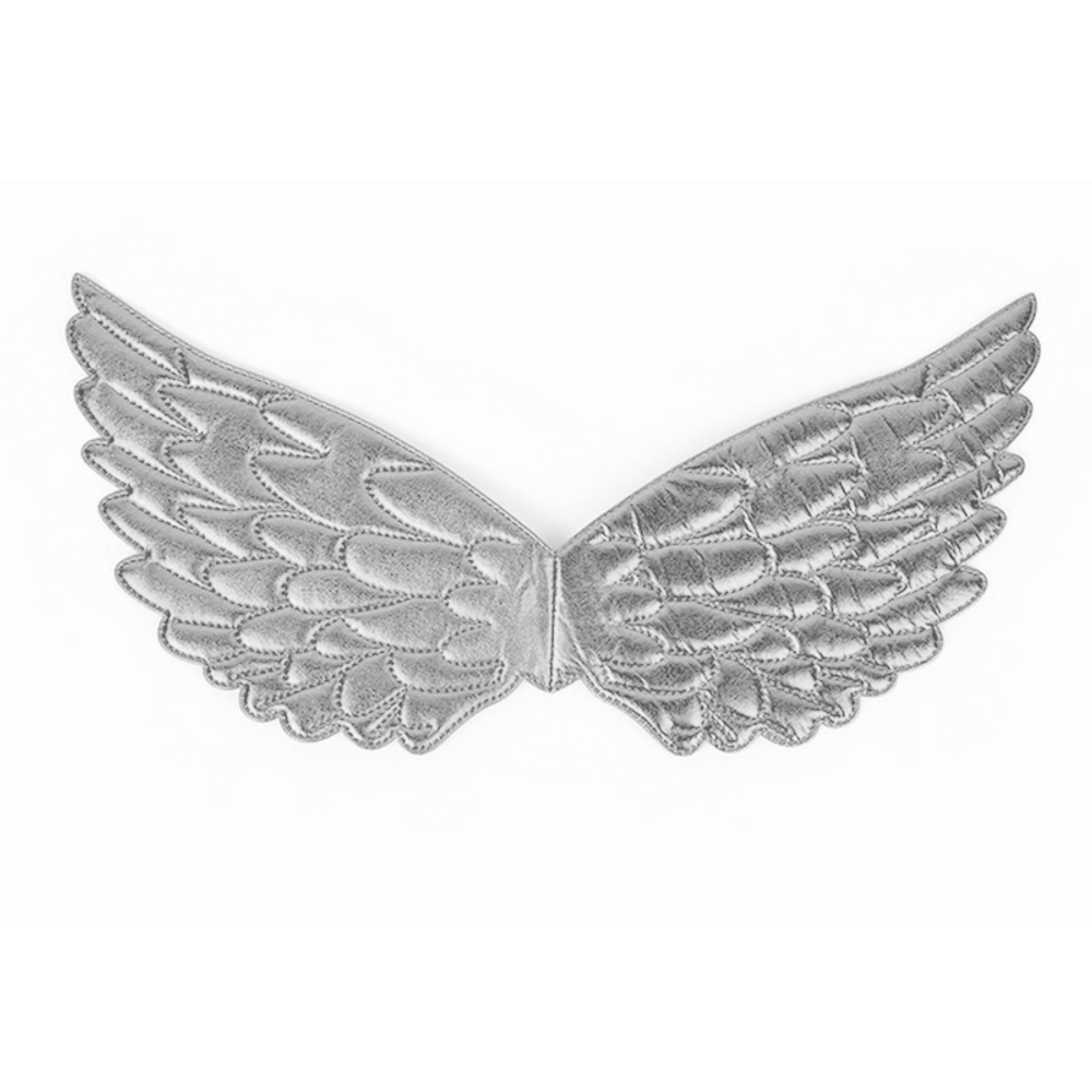костюм 21 х 43 крылья ангелочек карнавальные (серебро)