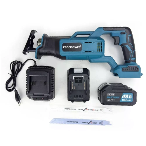 Сабельная пила аккум бесщеточная ProfiPower MKDJR-18V АКБ 2шт з/у кейс